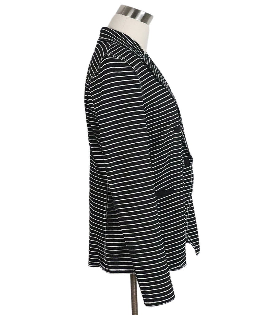 Lafayette 148 Black & White Striped Jacket 1