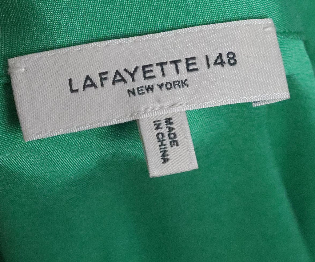 Lafayette Green Silk Dress w/ Belt sz 14 - Michael's Consignment NYC