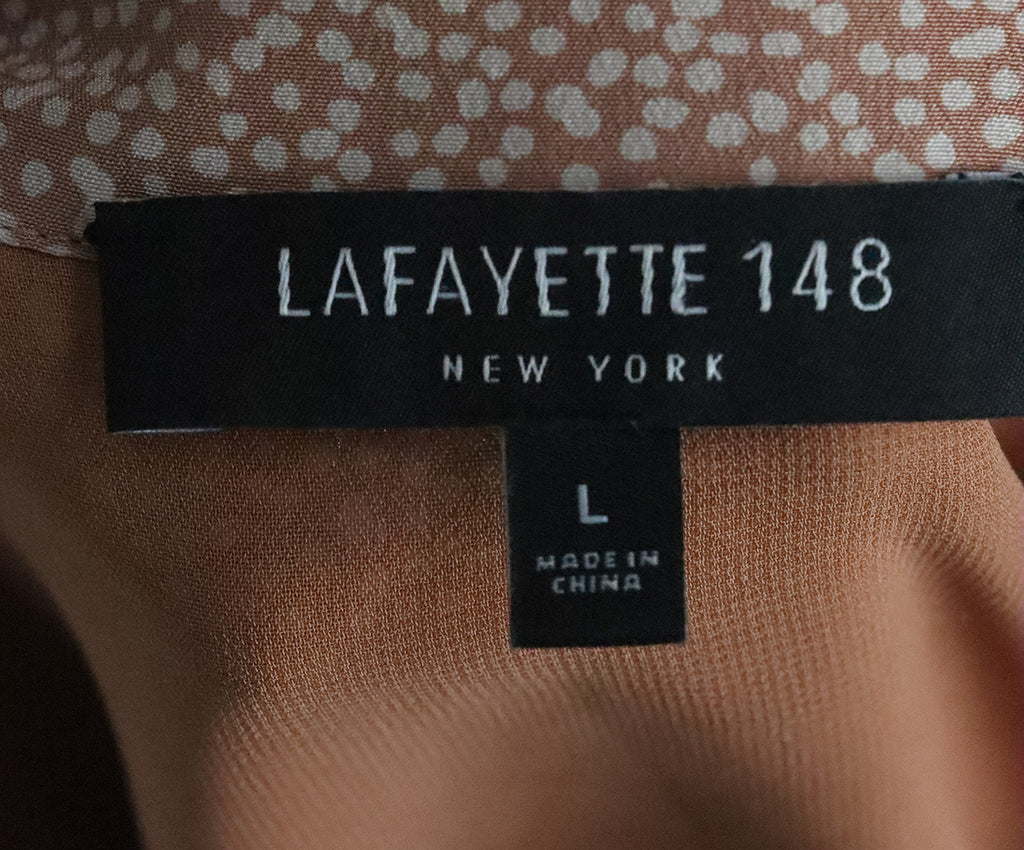 Lafayette Pink & Ivory Print Silk Blouse 3