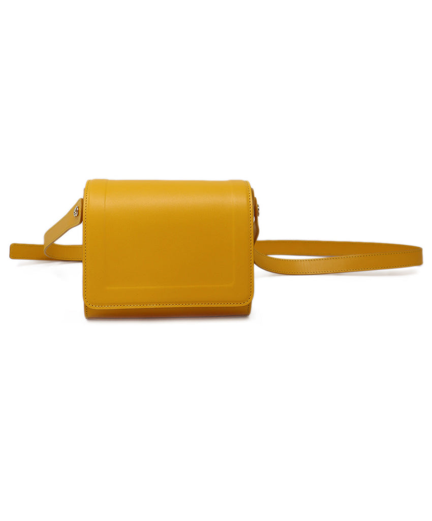 Lafayette Yellow Leather Icon Saddle Bag 