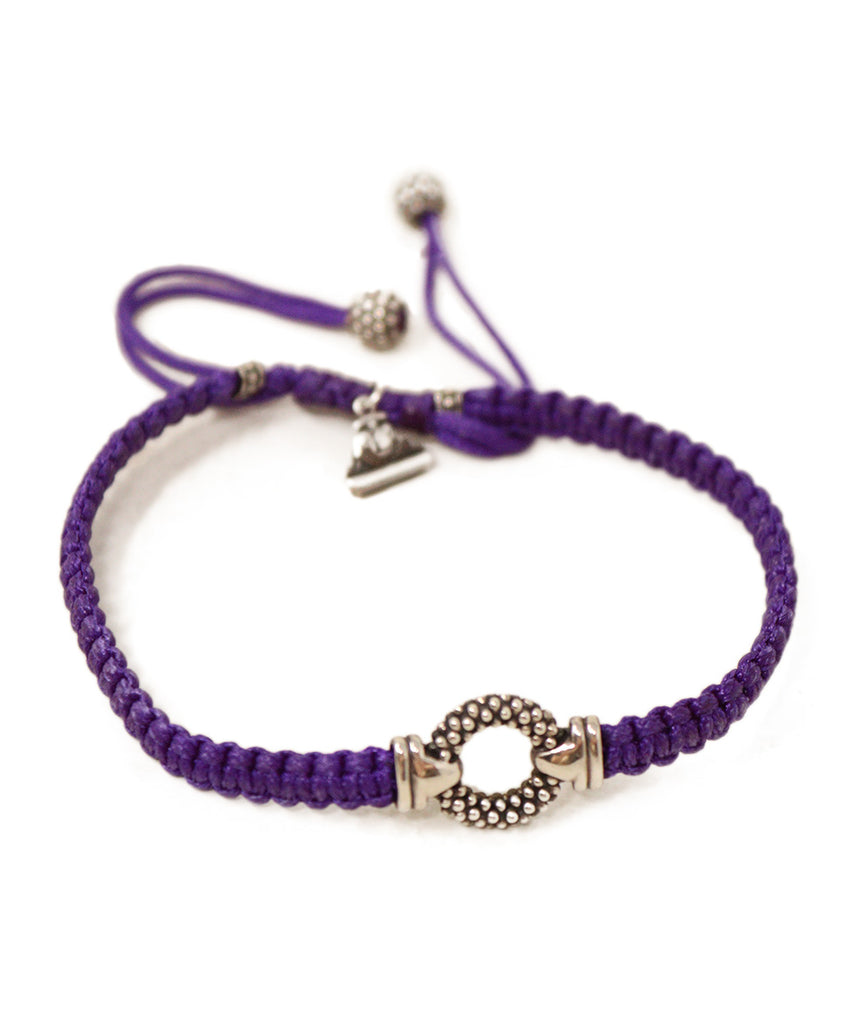 Lagos Purple String & Silver Bracelet 1