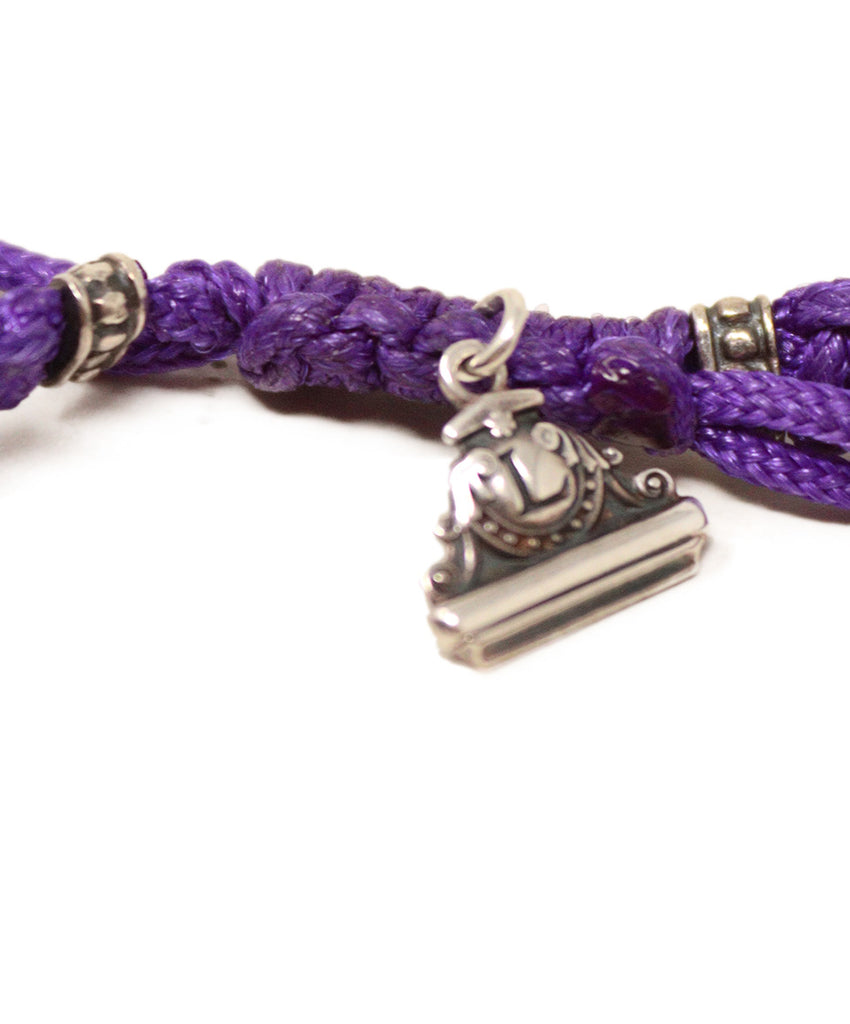 Lagos Purple String & Silver Bracelet 2