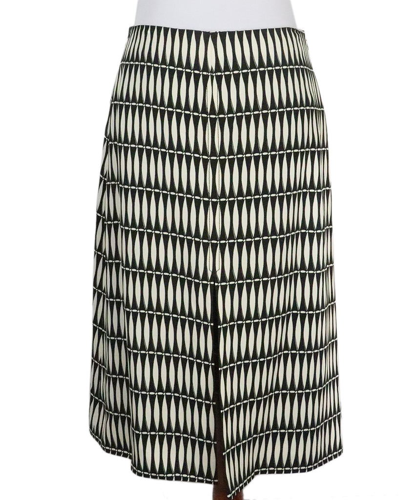 Lanvin Black & White Print Skirt 