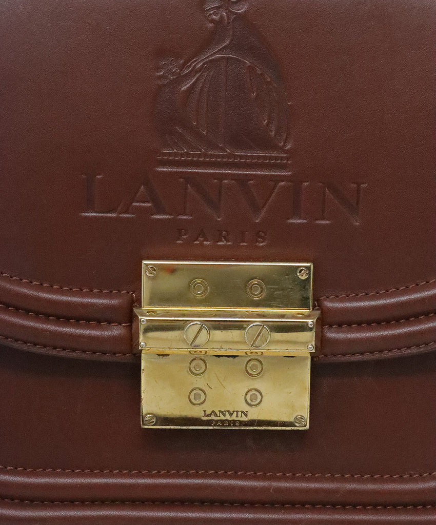 Lanvin Cognac Brown Leather Crossbody 7