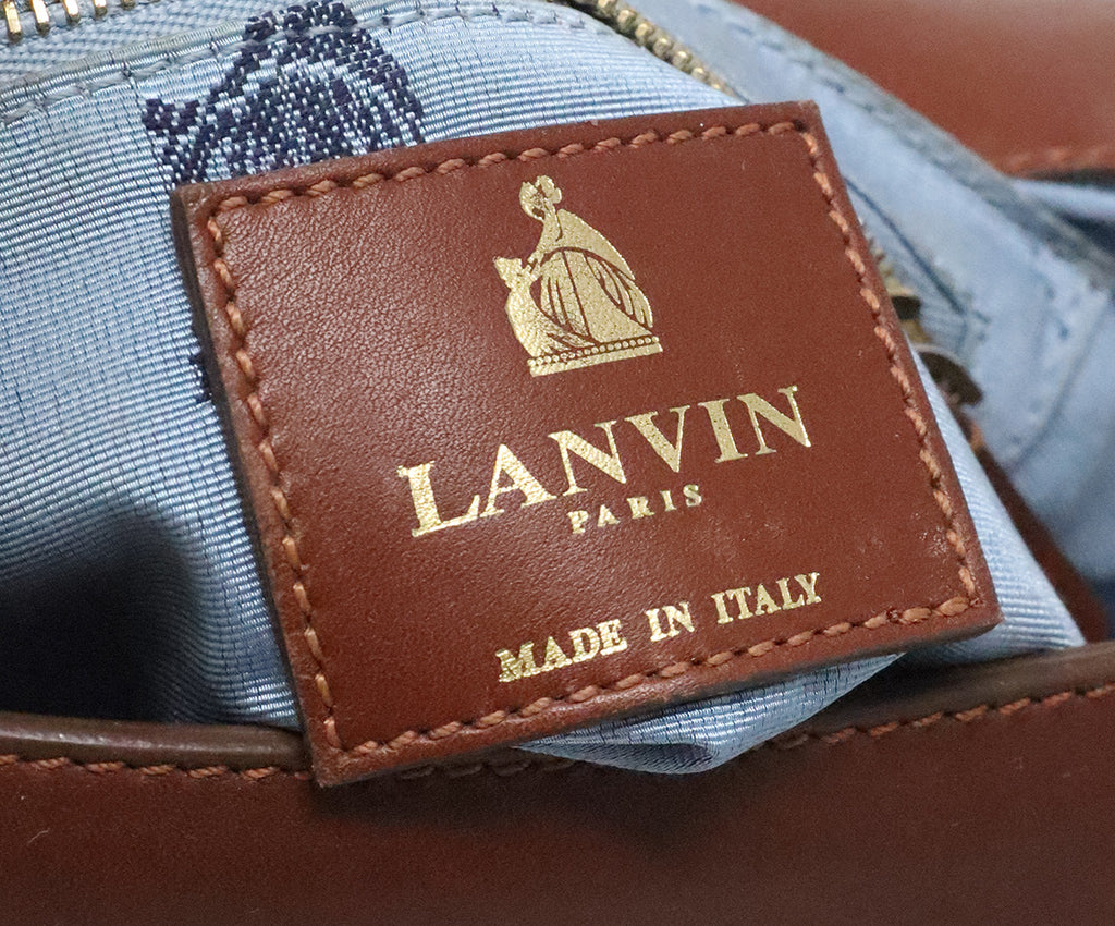 Lanvin Cognac Brown Leather Crossbody 6