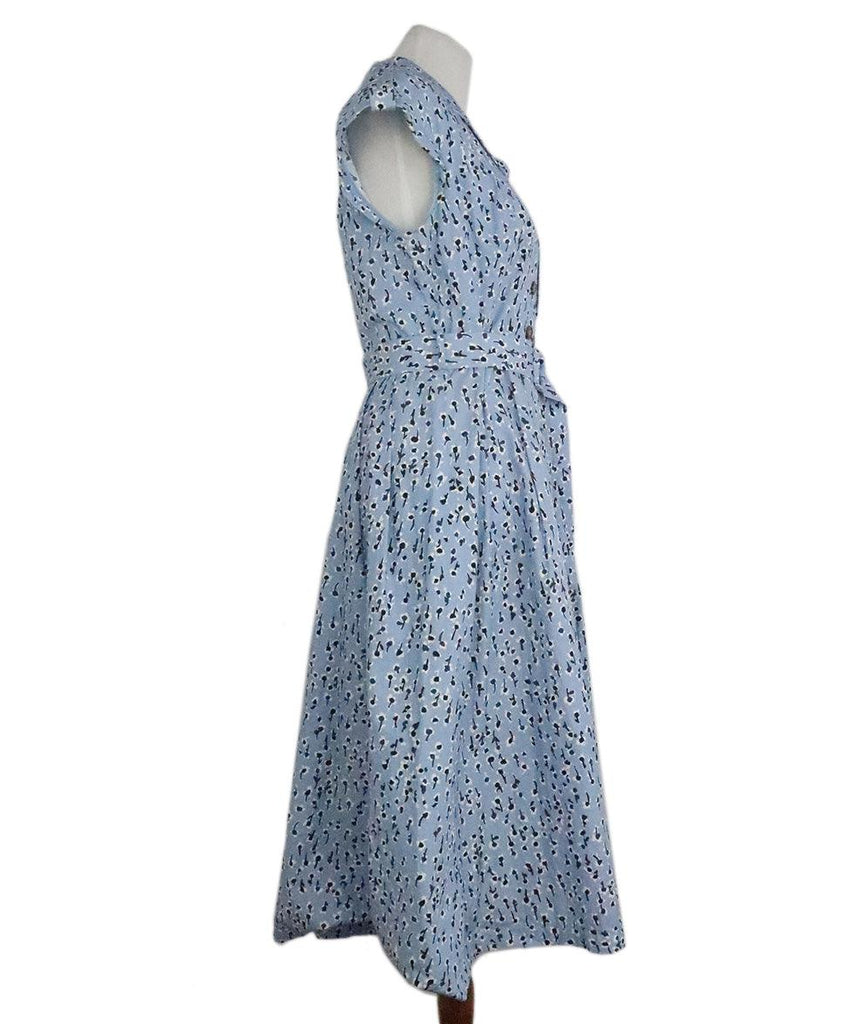 Lela Rose Blue Floral Print Dress sz 6 - Michael's Consignment NYC