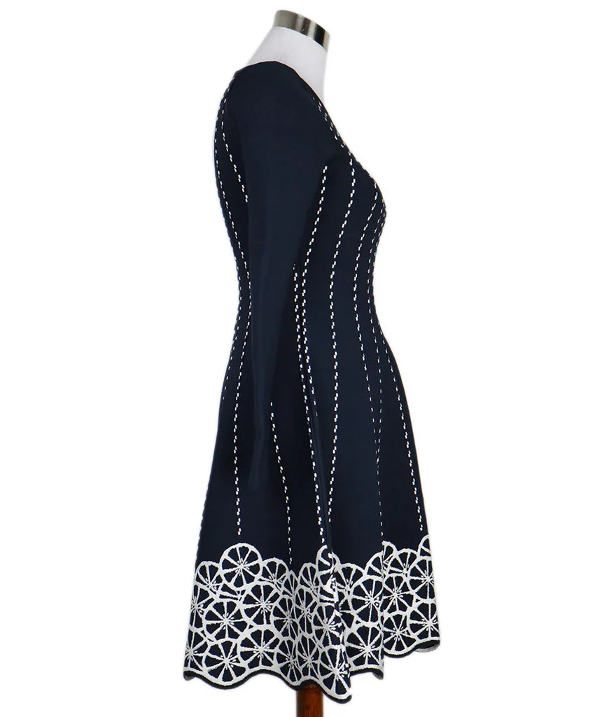 Lela Rose Navy & White Spandex Dress sz 2 - Michael's Consignment NYC
