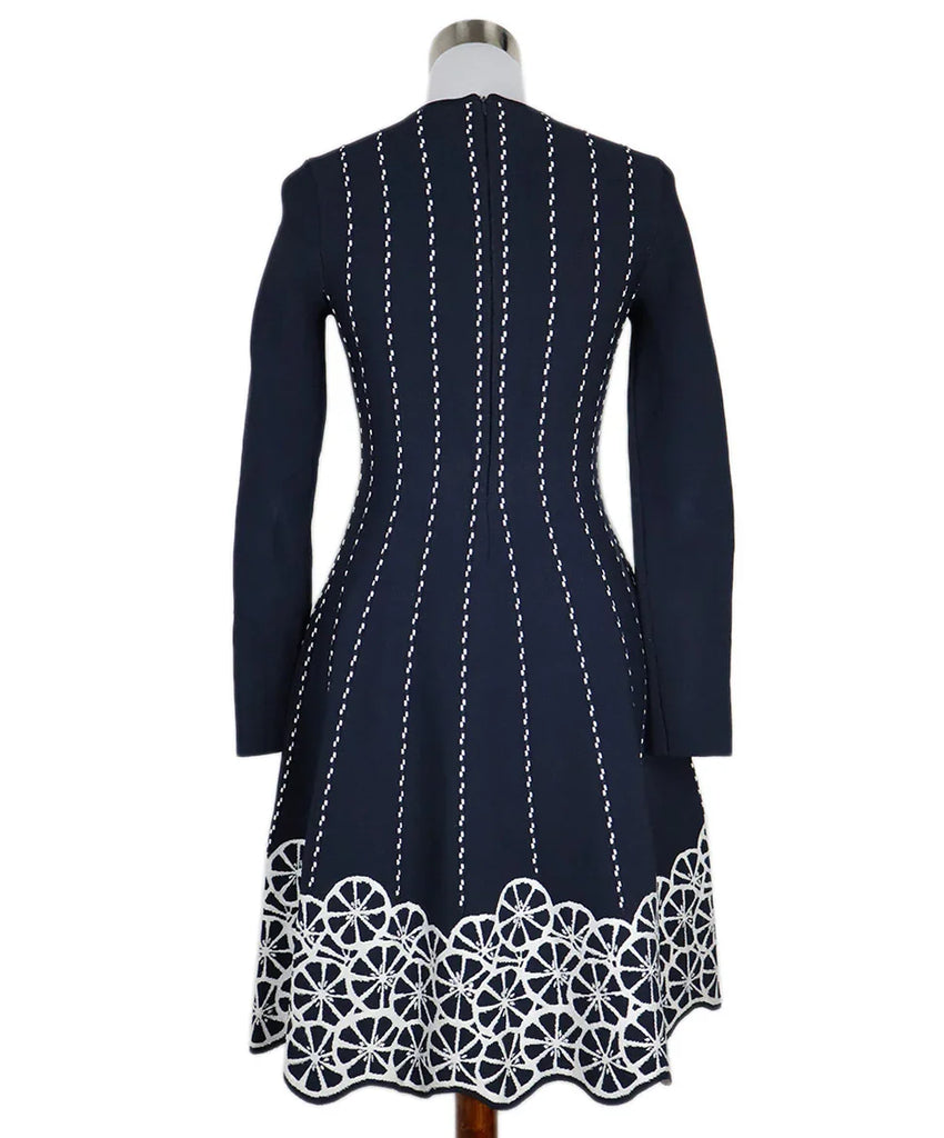 Lela Rose Navy & White Spandex Dress sz 2 - Michael's Consignment NYC