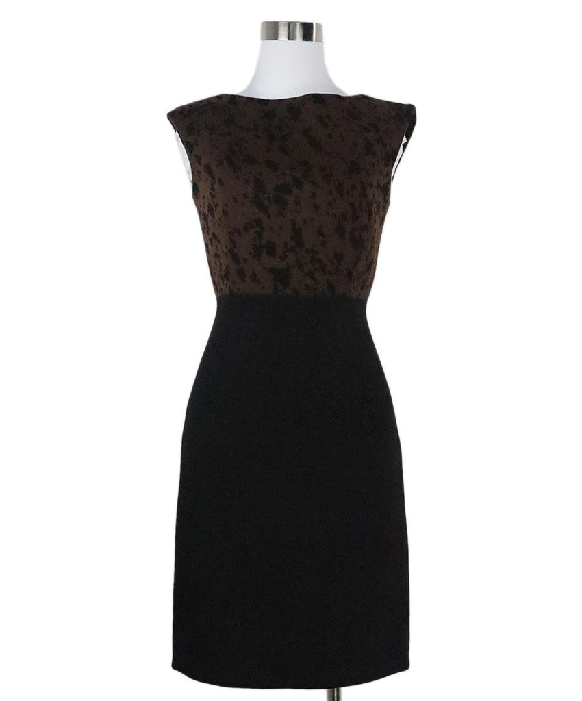 Les Copains Black & Brown Knit Dress sz 2 - Michael's Consignment NYC
