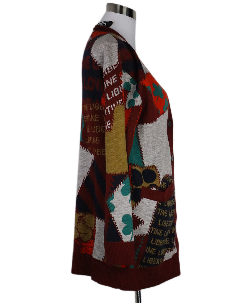 Libertine Red Print Cashmere & Silk Cardigan 1