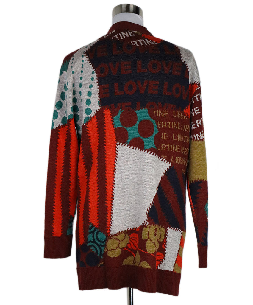 Libertine Red Print Cashmere & Silk Cardigan 2