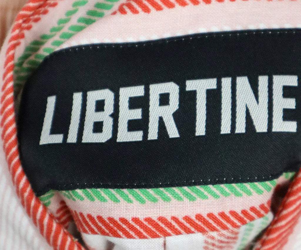 Libertine Pink & Green Striped Linen Shirt 3