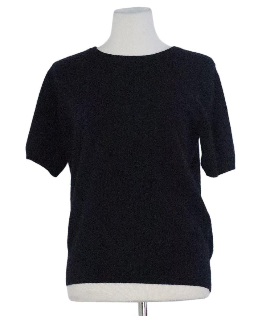 Lingua Franca Navy Cashmere Sweater sz 10 - Michael's Consignment NYC
