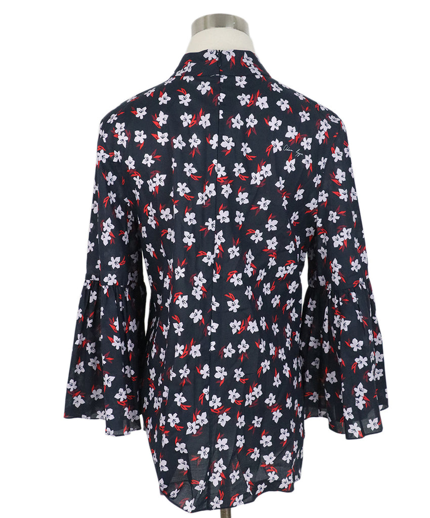 Lippes Navy Cotton Floral Print Top 2