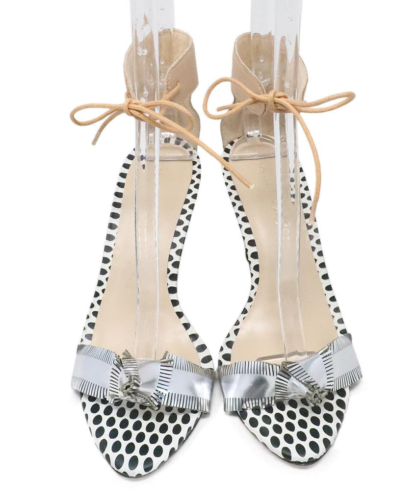 Loeffler Randall Nude Sandals w/ Black & White Detailing sz 7.5 - Michael's Consignment NYC