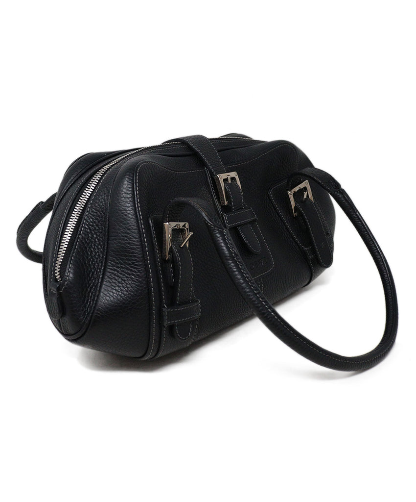 Loewe Black Grained Leather Handbag 