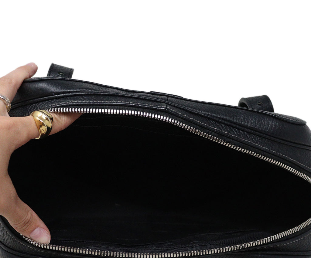 Loewe Black Grained Leather Handbag 5