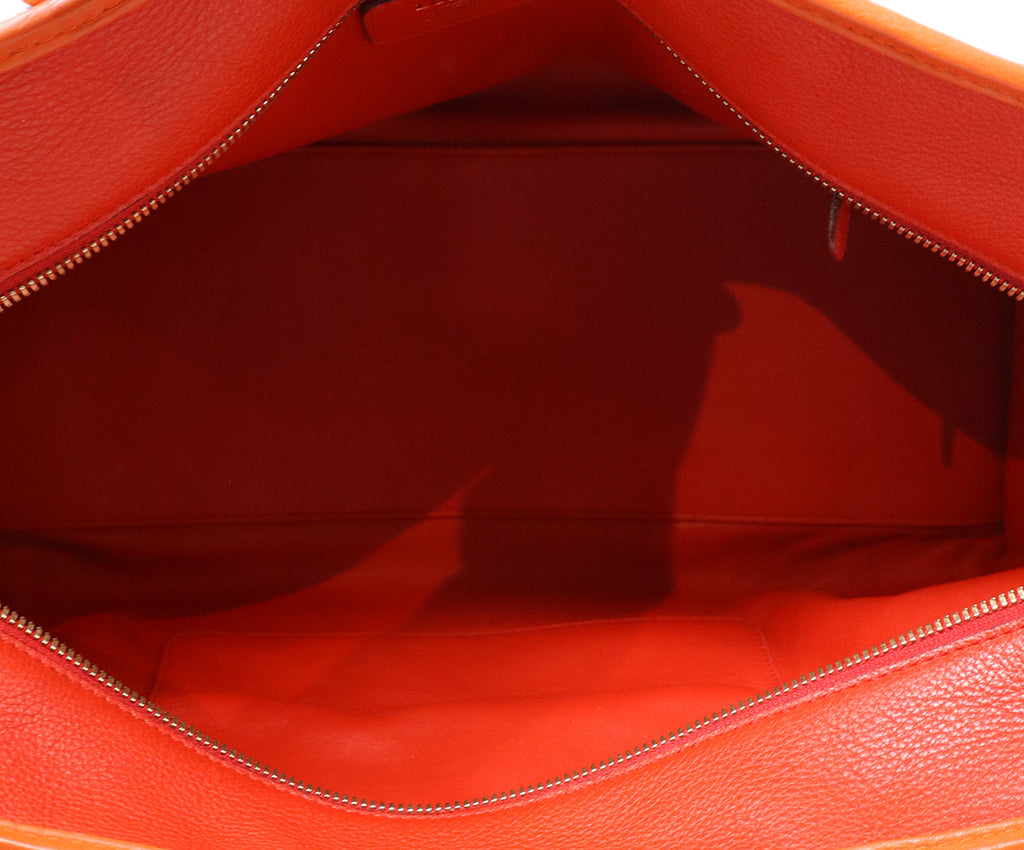 Loewe Red Orange & Blue Leather Amazona Tote 5