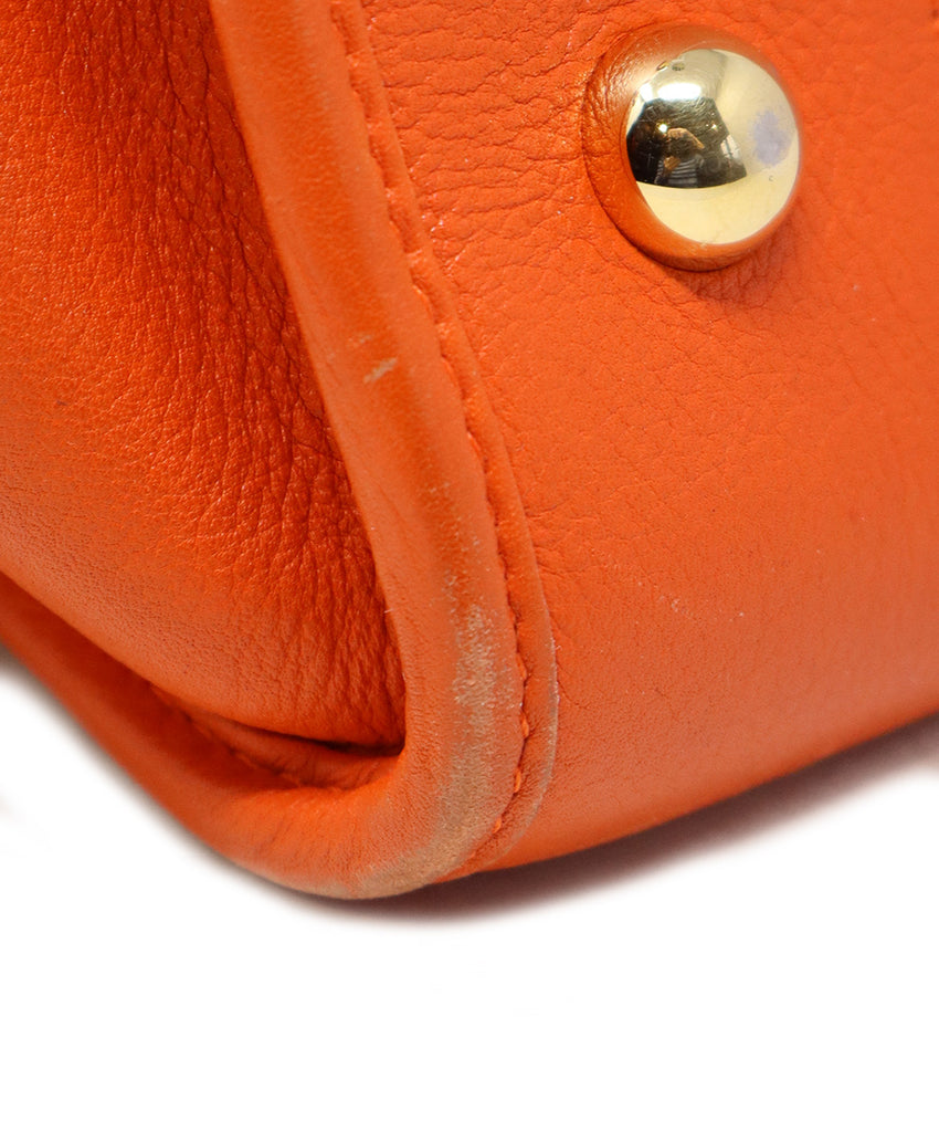 Loewe Red Orange & Blue Leather Amazona Tote 8