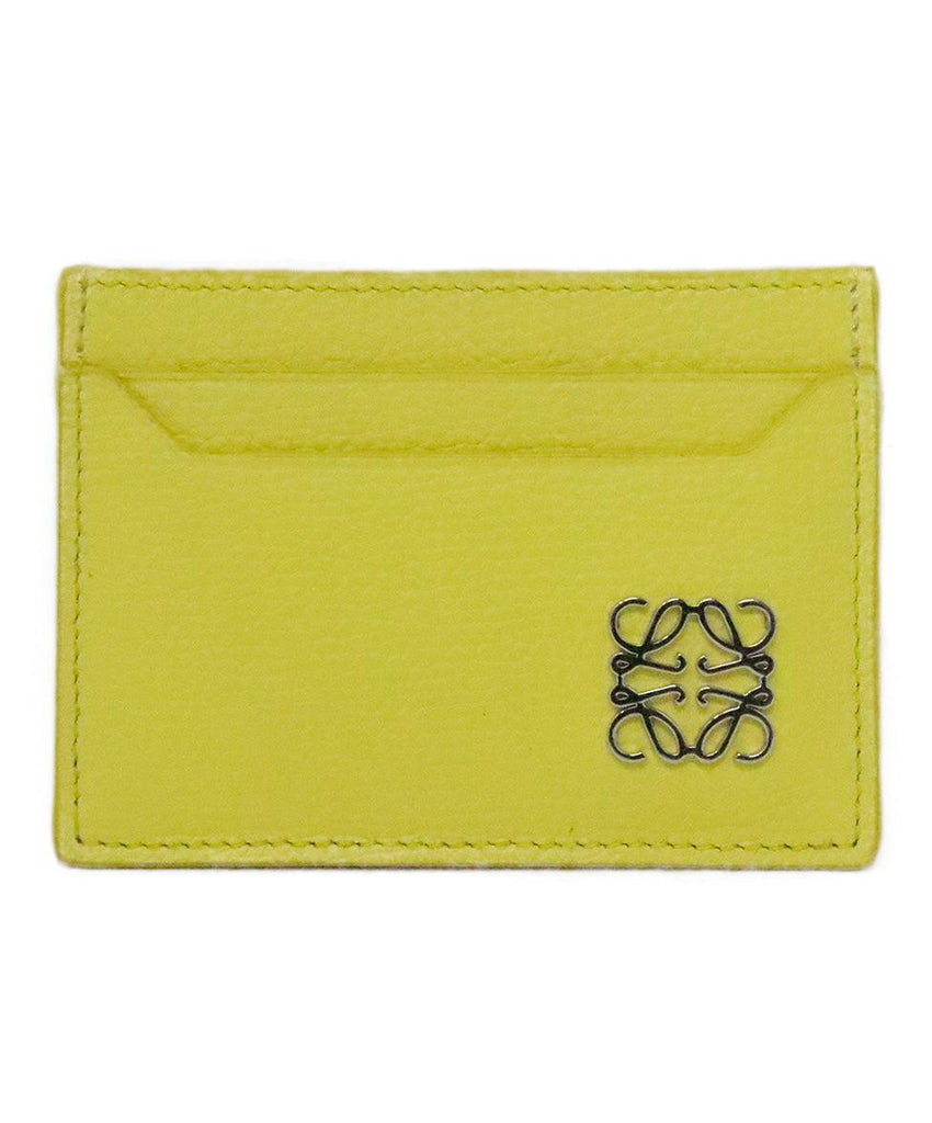 Loewe Yellow Leather Card Case - Michael's Consignment NYC