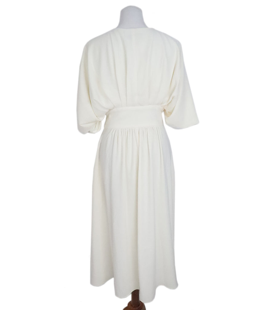 Ivory Polyester Long Dress 2