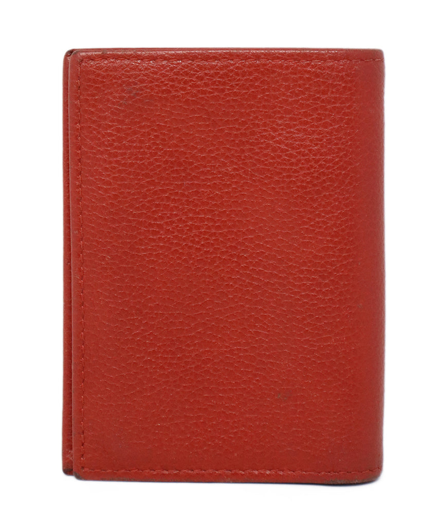 Longchamp Red Leather Card Case 2