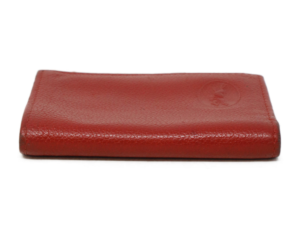Longchamp Red Leather Card Case 4