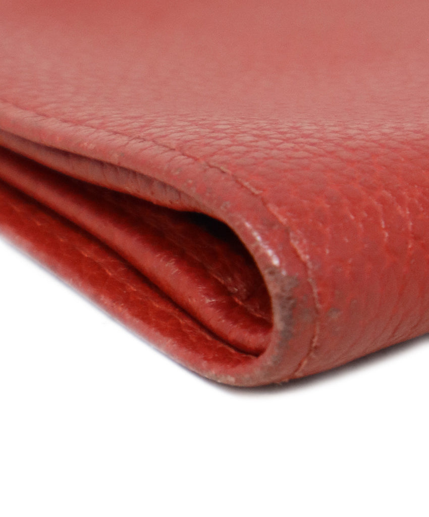 Longchamp Red Leather Card Case 6