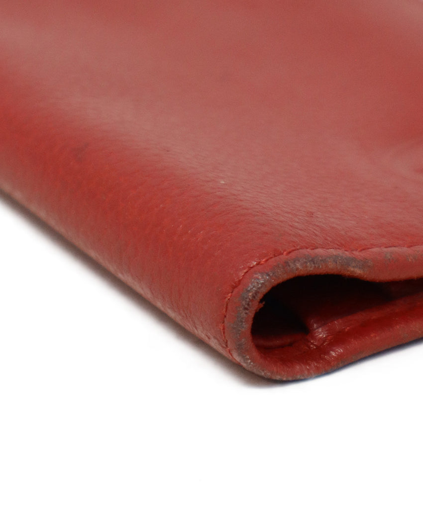 Longchamp Red Leather Card Case 7