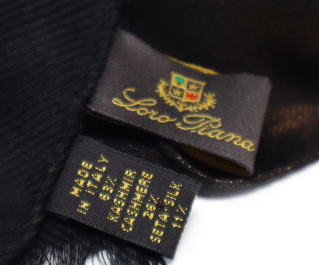 Loro Piana Black Brown & Blue Cashmere Shawl 2