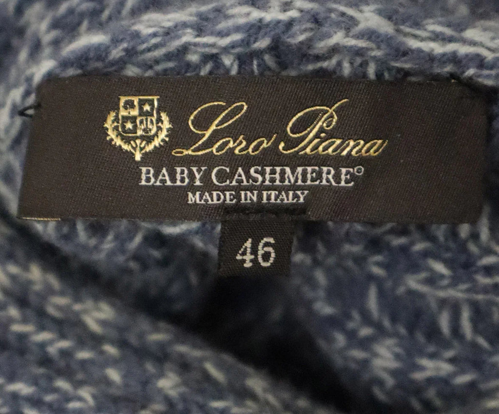 Loro Piana Blue Cashmere Turtleneck sz 10 - Michael's Consignment NYC