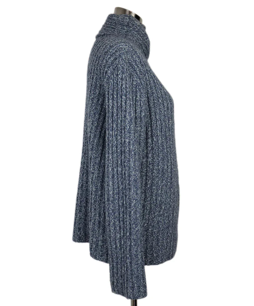 Loro Piana Blue Cashmere Turtleneck sz 10 - Michael's Consignment NYC