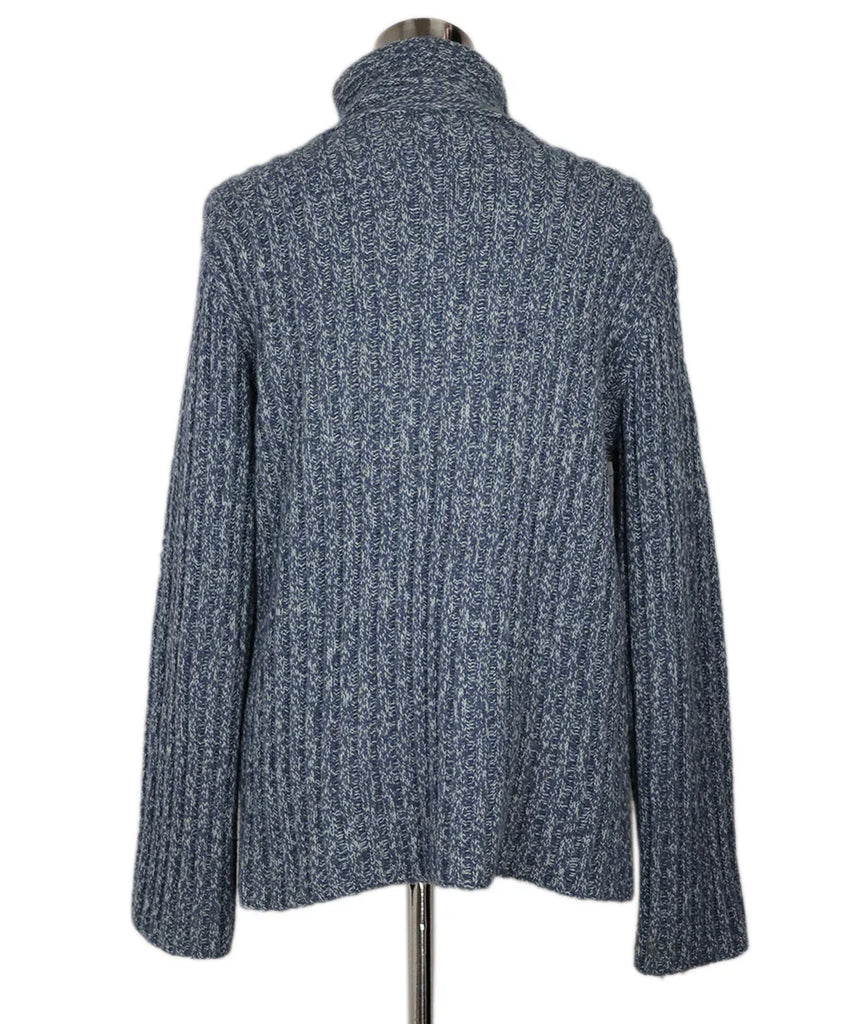 Loro Piana Blue Cashmere Turtleneck sz 10 - Michael's Consignment NYC