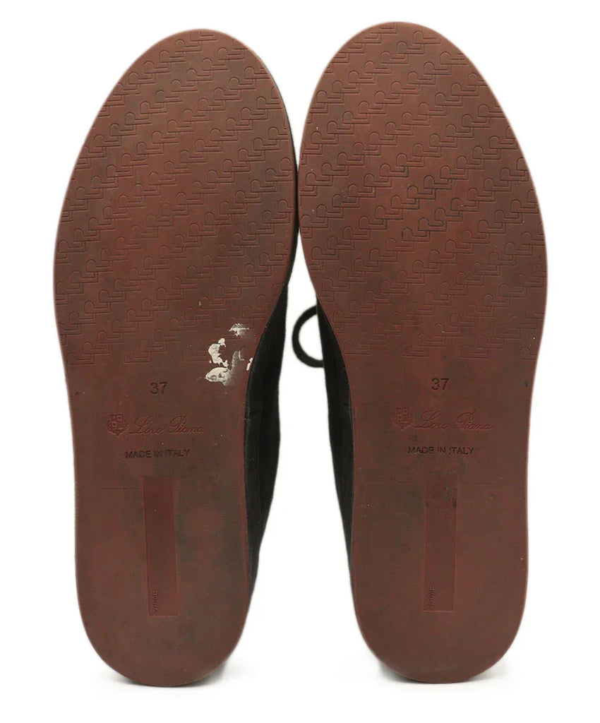 Loro Piana Charcoal Suede Sneakers sz 7 - Michael's Consignment NYC