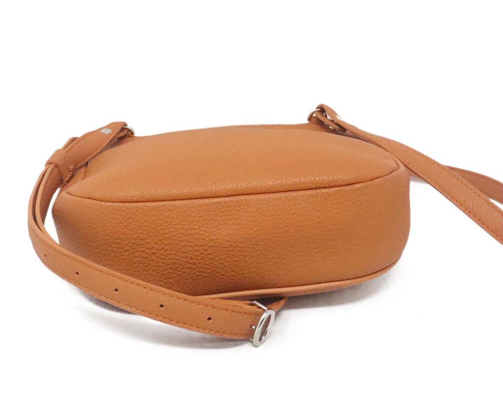 Loro Piana Orange Leather Little Saddle Odessa Bag 3