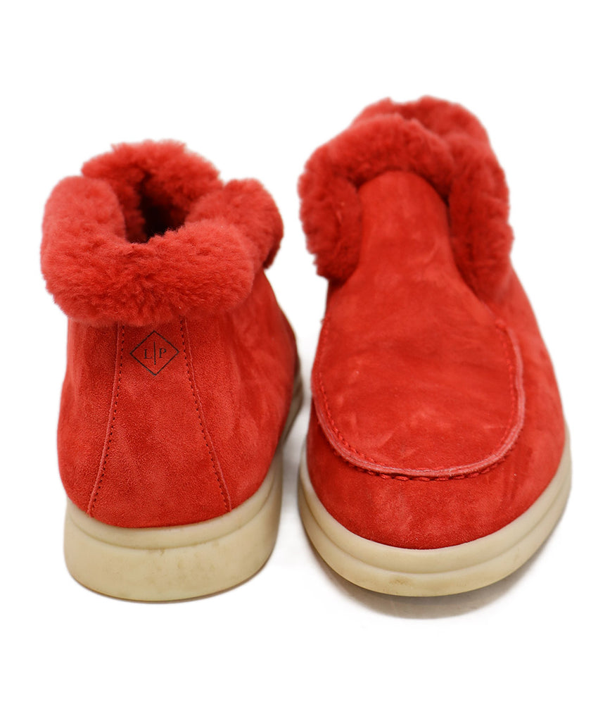 Loro Piana Red Suede & Shearling Booties 2