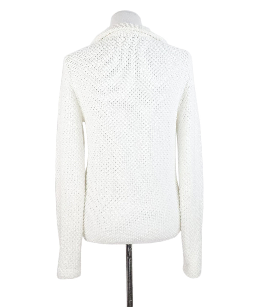 Loro Piana White Cotton Knit Sweater 2