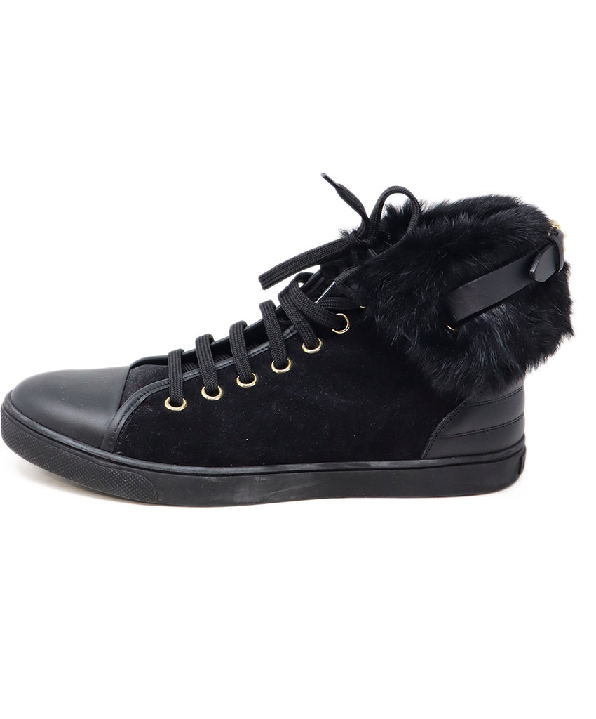 Louis Vuitton Black Suede & Fur Booties sz 9.5 - Michael's Consignment NYC
