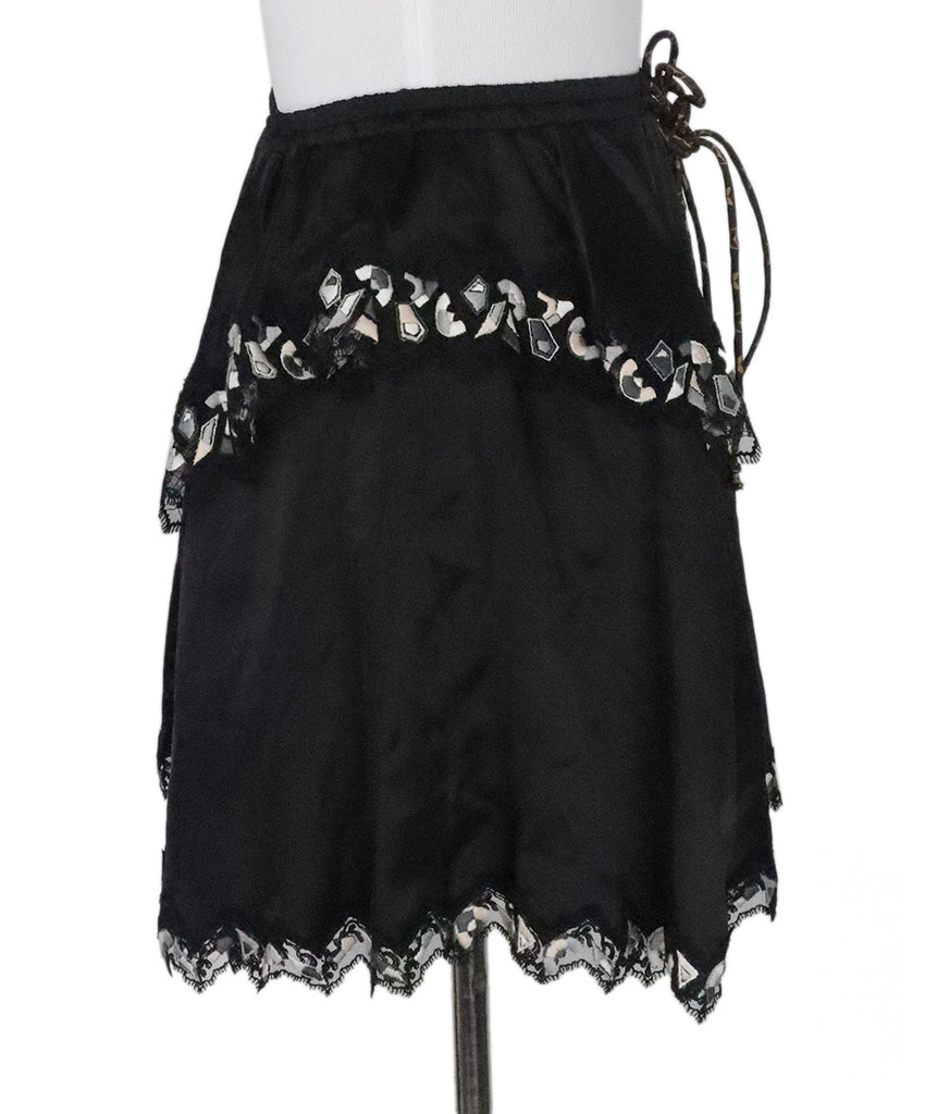Louis Vuitton Black Silk Mini Skirt 1
