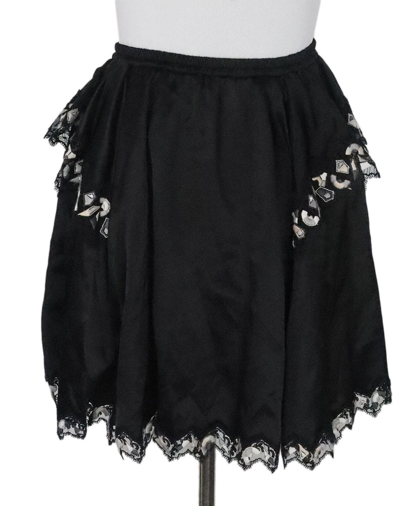 Louis Vuitton Black Silk Mini Skirt 2