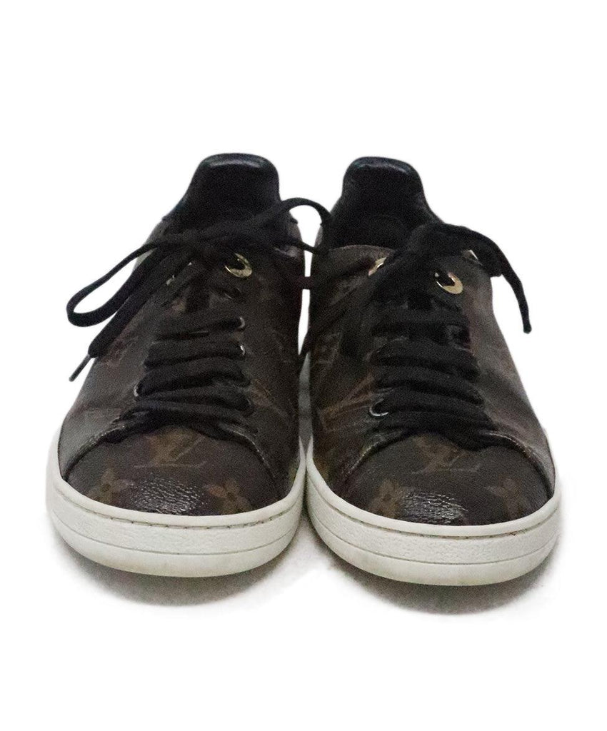 Louis Vuitton Brown & Tan Monogram Canvas Sneakers sz 6 - Michael's Consignment NYC