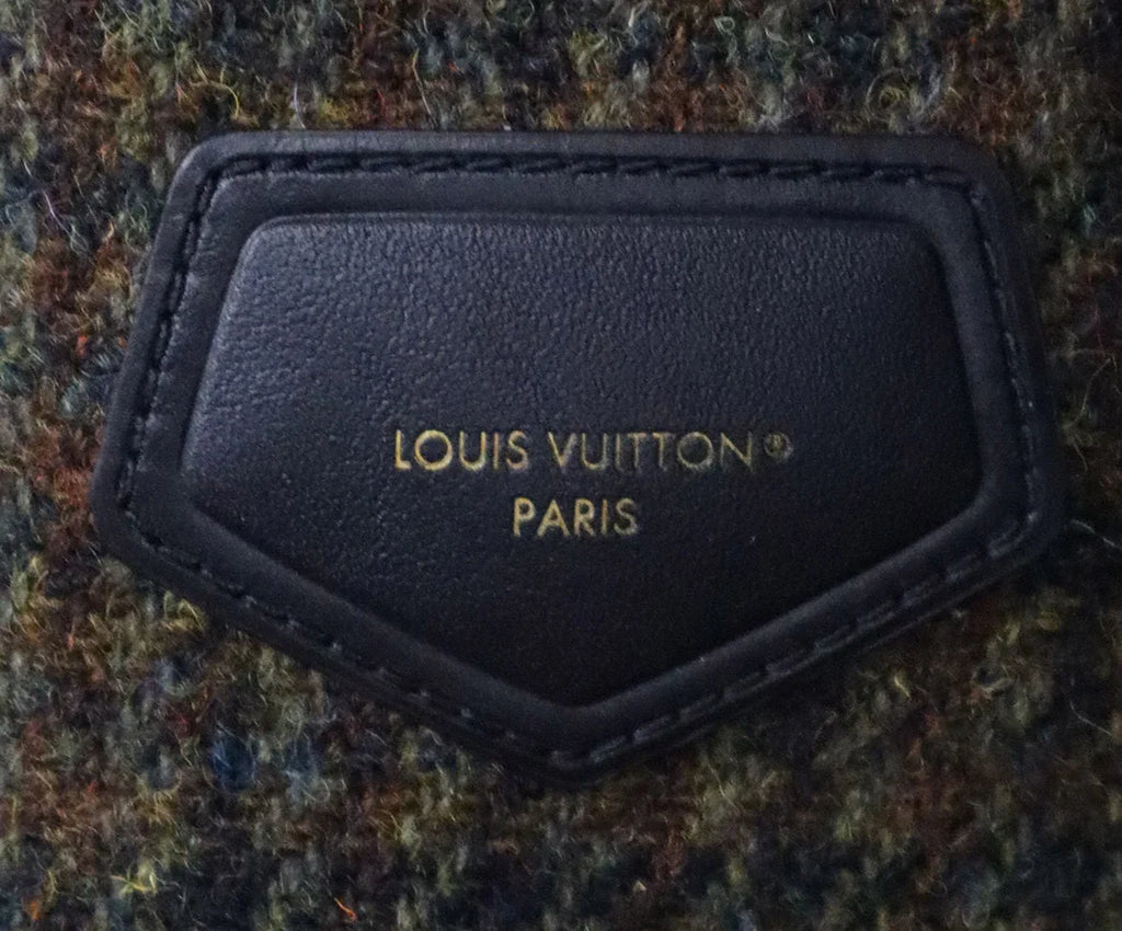 Louis Vuitton Green Tweed & Red Leather Trim Coat sz 0 - Michael's Consignment NYC