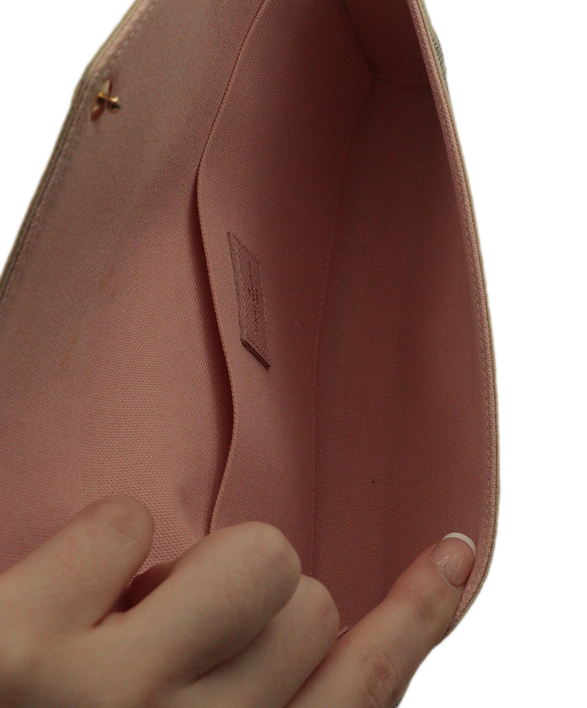 Louis Vuitton Ivory & Grey Azur Damier Felicie Crossbody 11