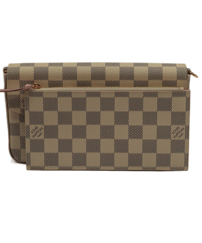 Louis Vuitton Ivory & Grey Azur Damier Felicie Crossbody 8