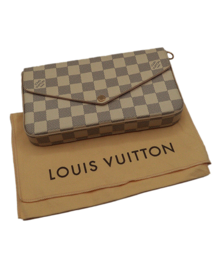 Louis Vuitton Ivory & Grey Azur Damier Felicie Crossbody 5