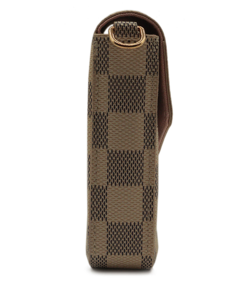 Louis Vuitton Ivory & Grey Azur Damier Felicie Crossbody 2