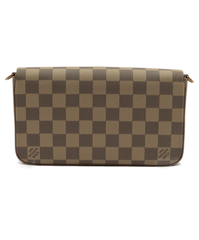 Louis Vuitton Ivory & Grey Azur Damier Felicie Crossbody 4