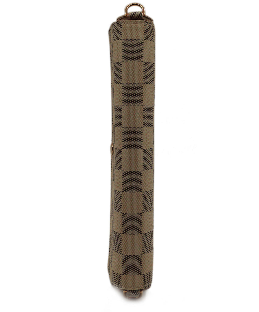 Louis Vuitton Ivory & Grey Azur Damier Felicie Crossbody 6