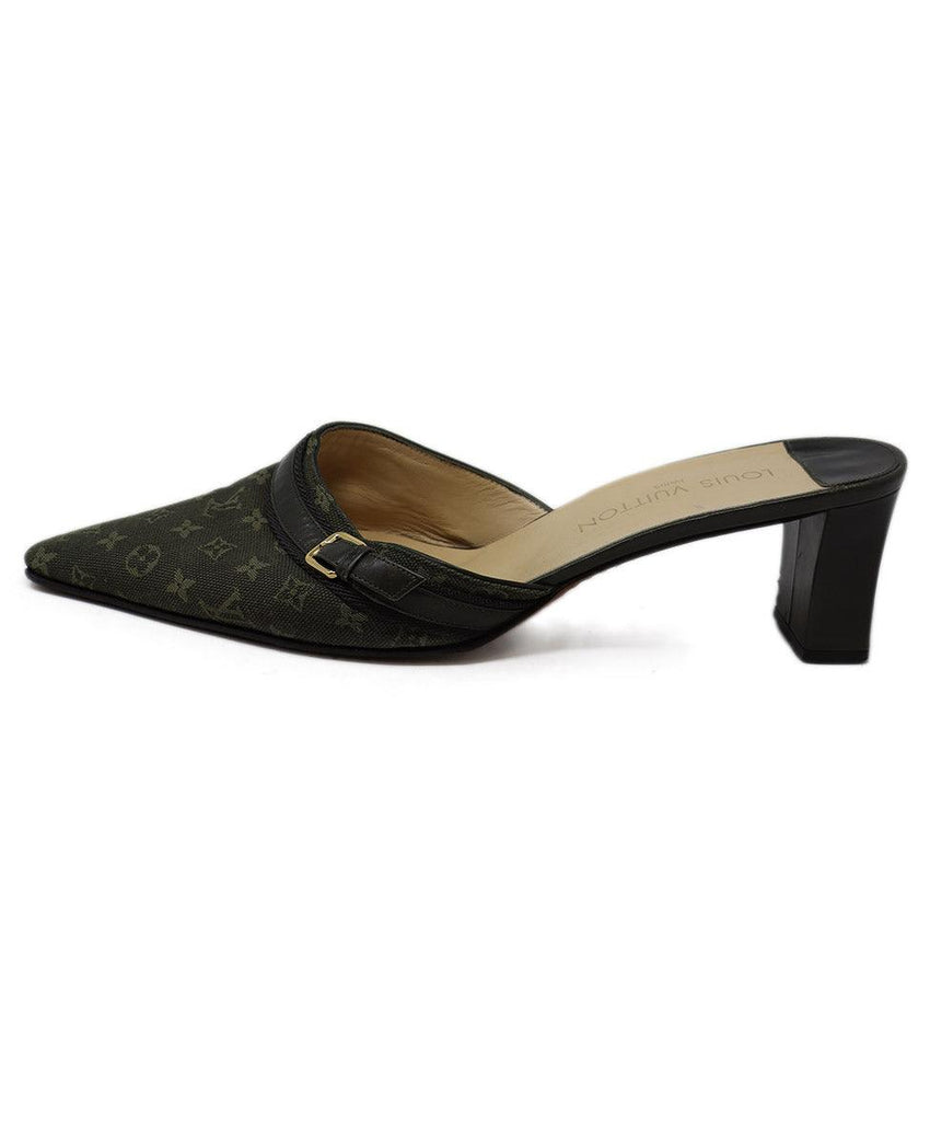 Louis Vuitton Green Monogram Canvas Mules sz 11 - Michael's Consignment NYC