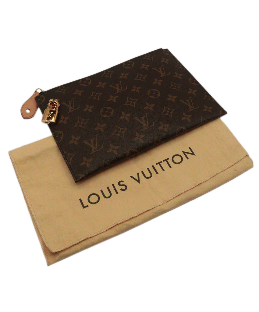 Louis Vuitton Brown & Tan Monogram Leather Special Edition Clutch 7